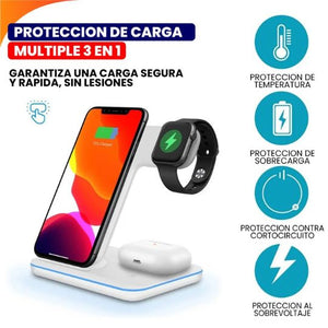 Cargador Inalambrico 3 en 1 Pro