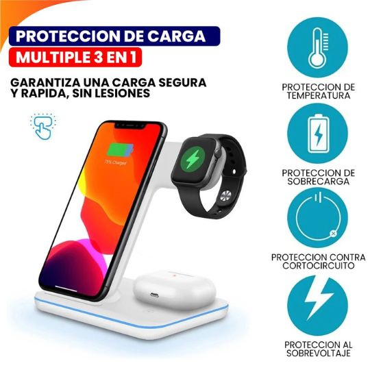 Cargador Inalambrico 3 en 1 Pro