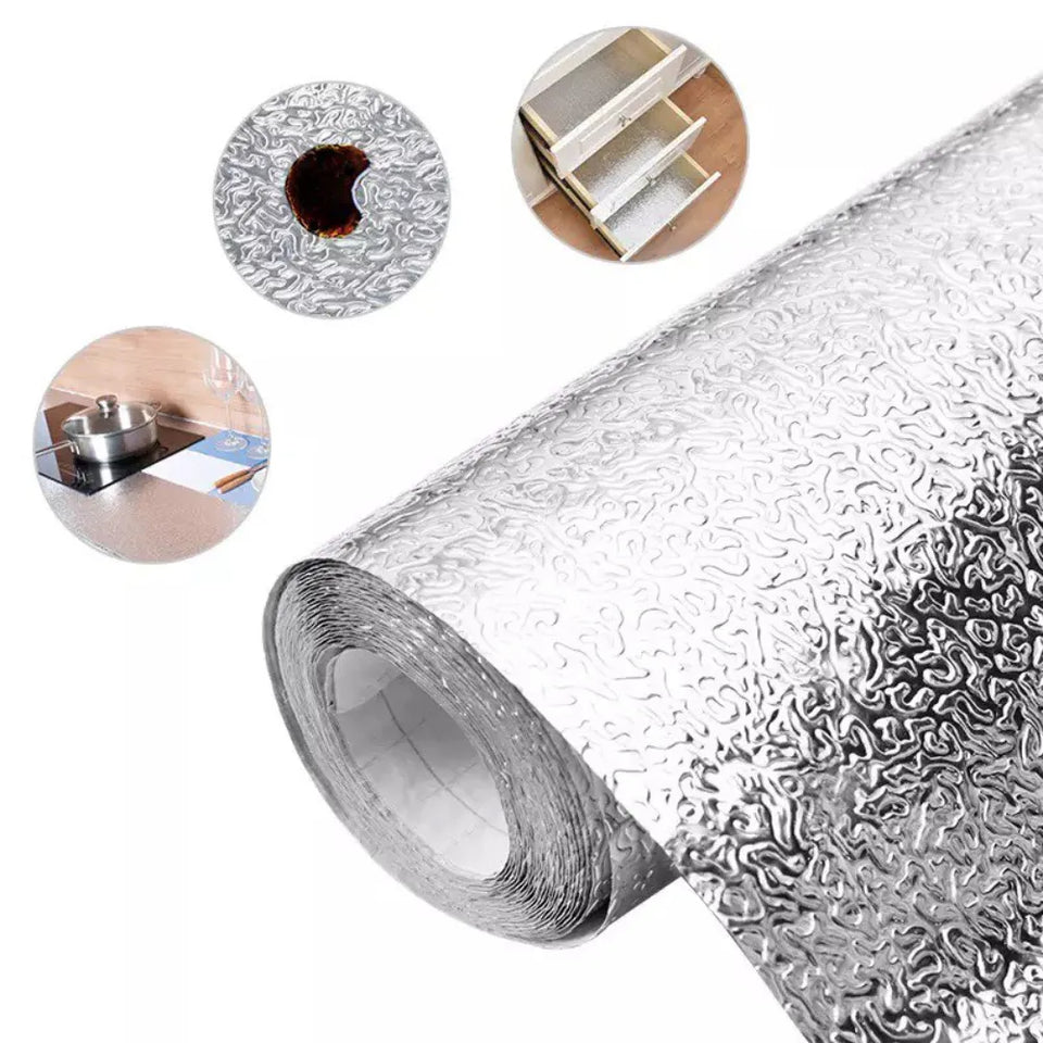 Papel Aluminio Adhesivo para protección de superficies de 5 Metros x 60 cm.